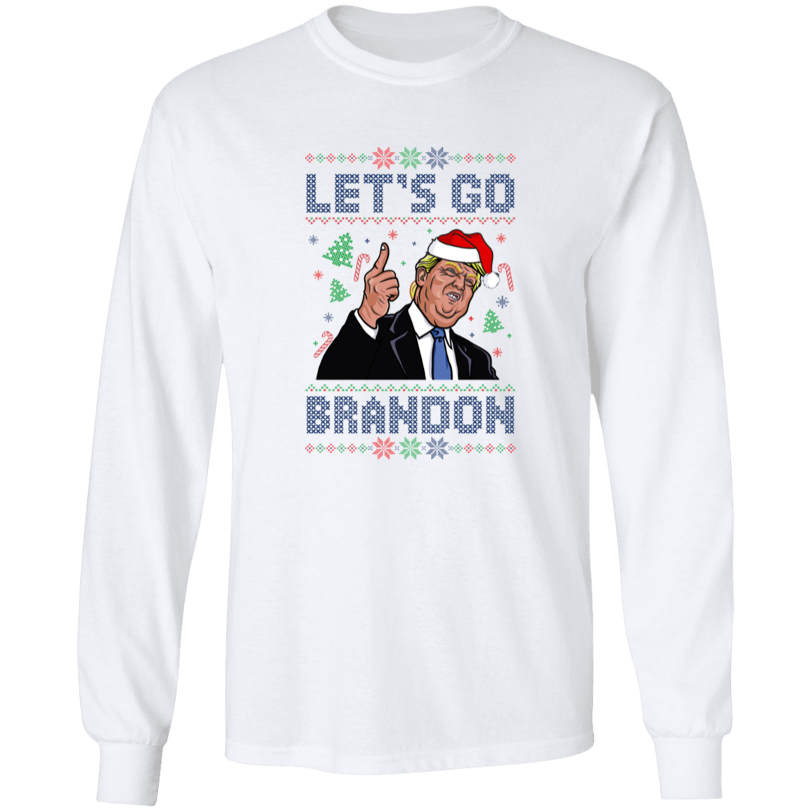 TRUMP FJB - Let's Go Brandon Ugly Christmas Apparel