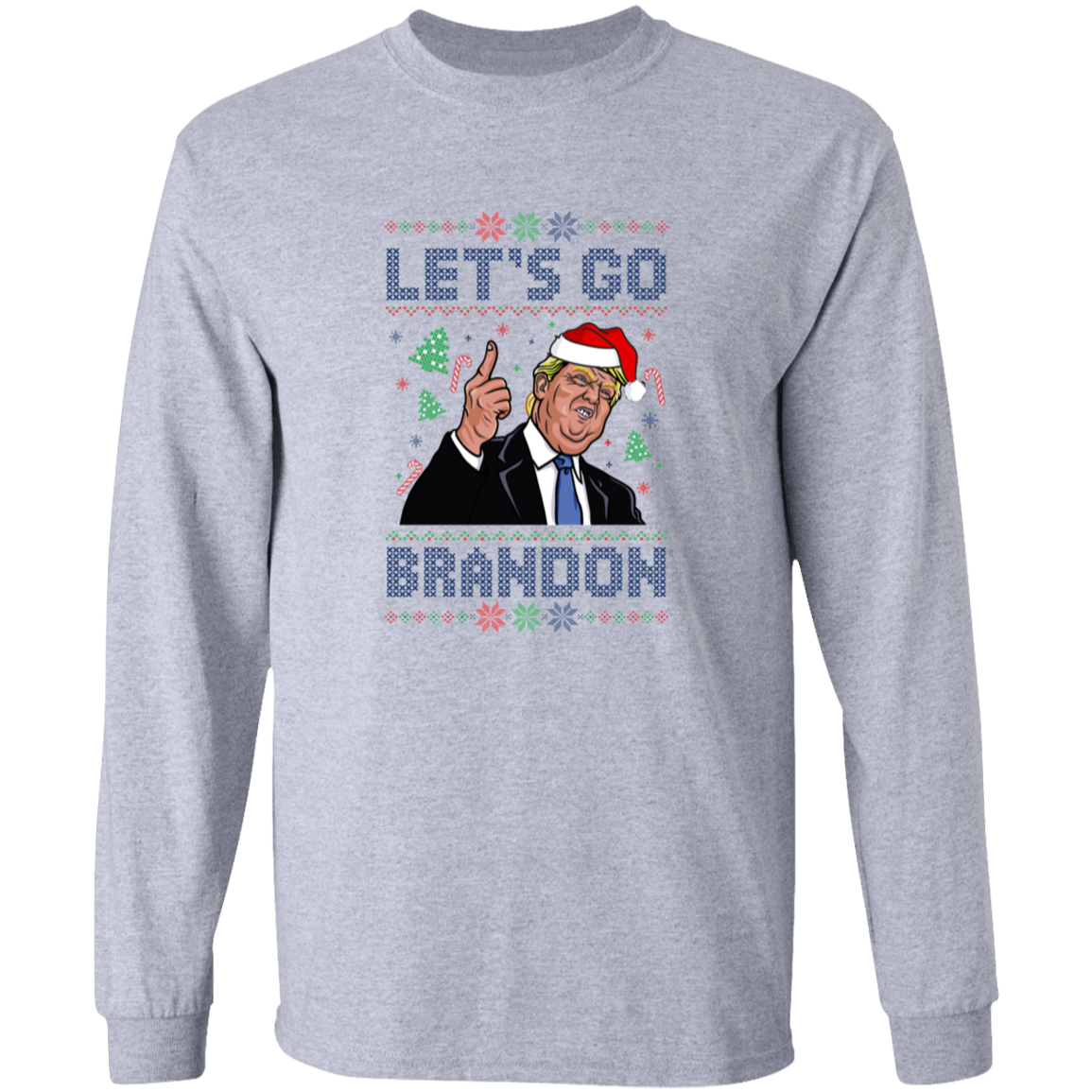 TRUMP FJB - Let's Go Brandon Ugly Christmas Apparel