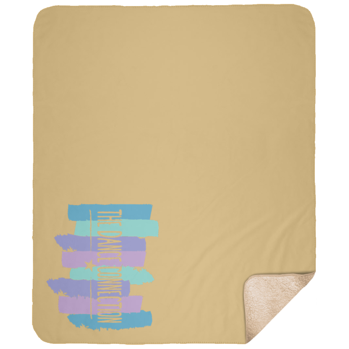 color block Large Fleece Sherpa Blanket - 50x60