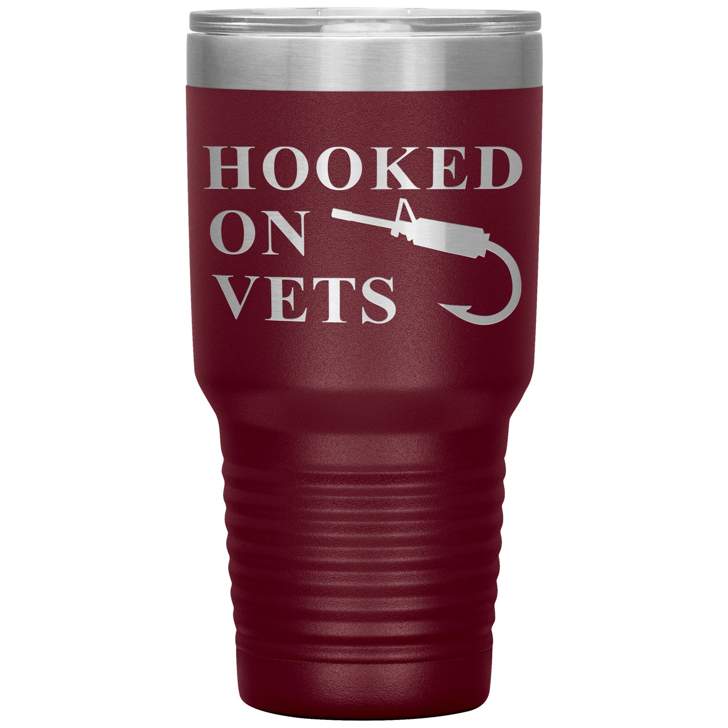 HOOKED ON VETS - 30oz Insulated Tumbler
