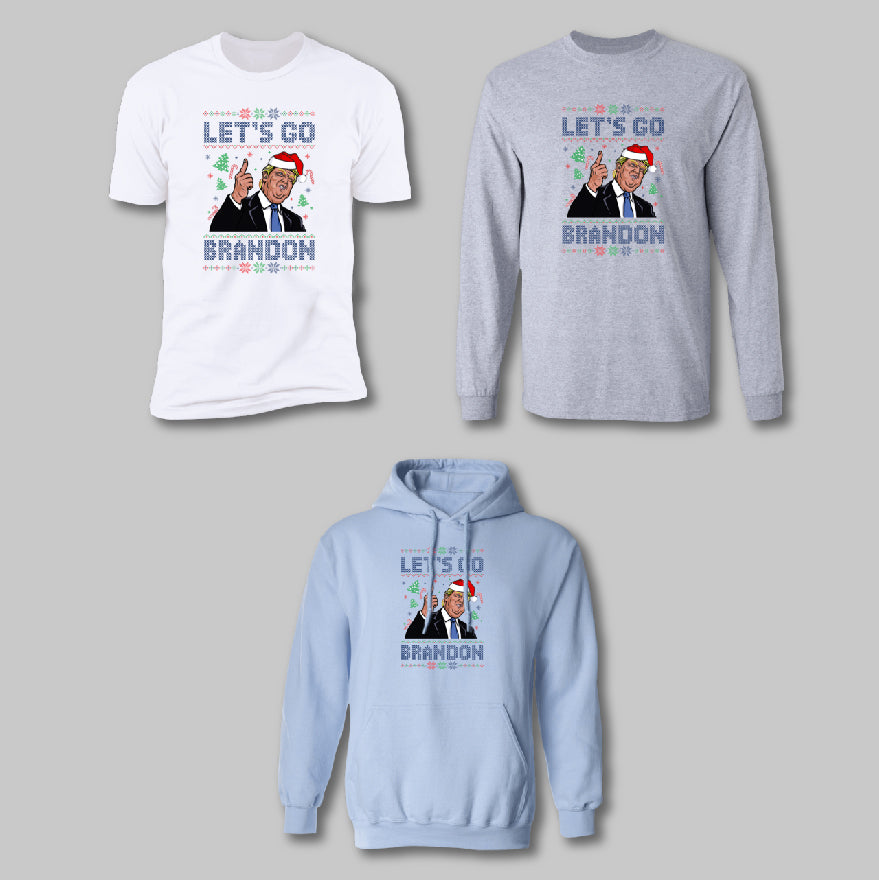 TRUMP FJB - Let's Go Brandon Ugly Christmas Apparel