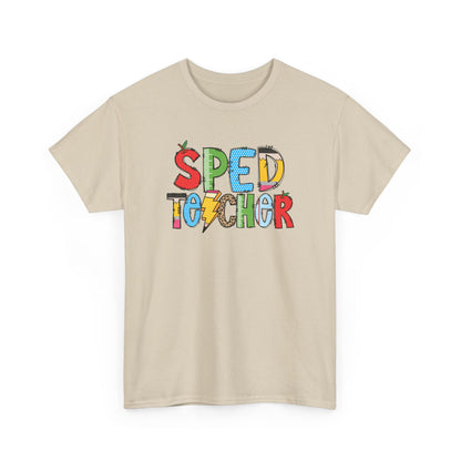 Sped Teacher Colorblock T-Shirt- Fun School Staff Gift