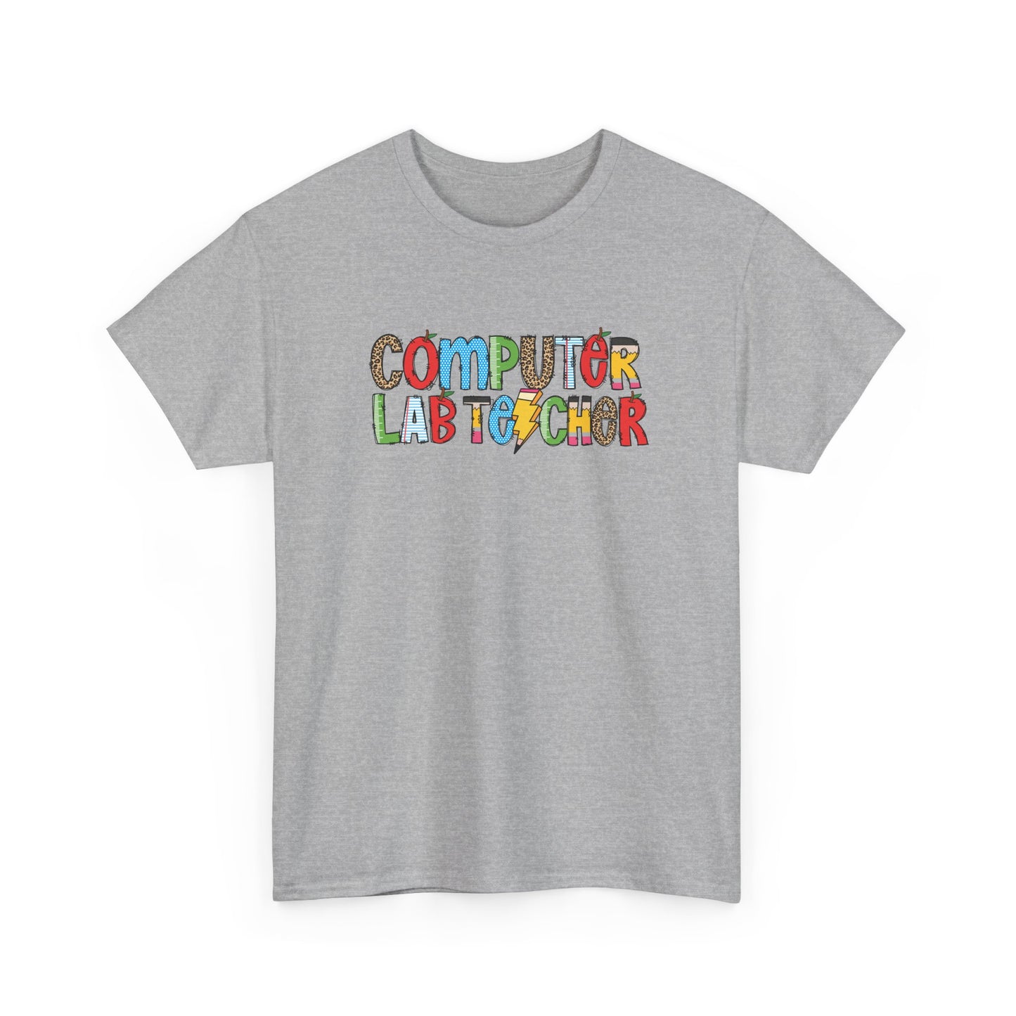Computer Lab Teacher Colorblock T-Shirt- Fun School Staff Gift