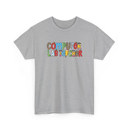 Computer Lab Teacher Colorblock T-Shirt- Fun School Staff Gift