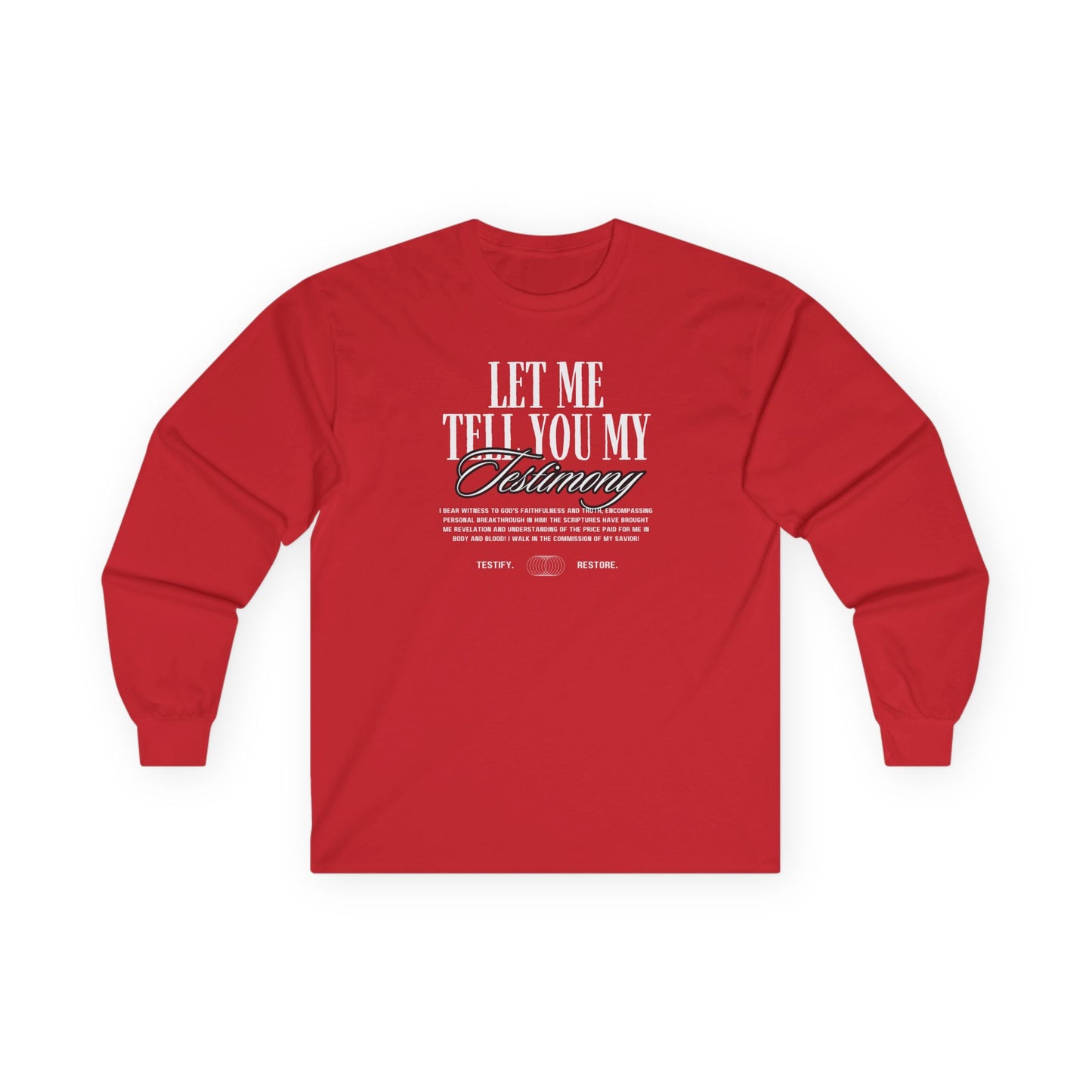 ADULT - Long Sleeve Tee - Testimony