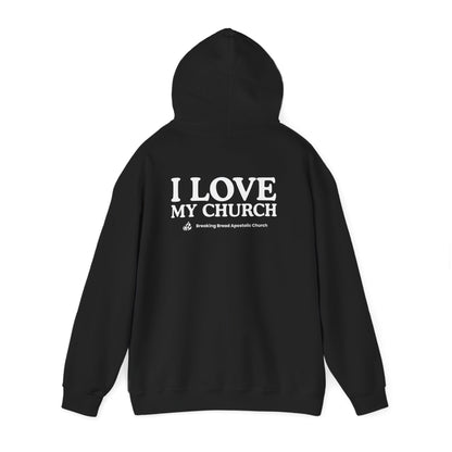 ADULT - Basic Hoodie -  I Love My Church - BBA