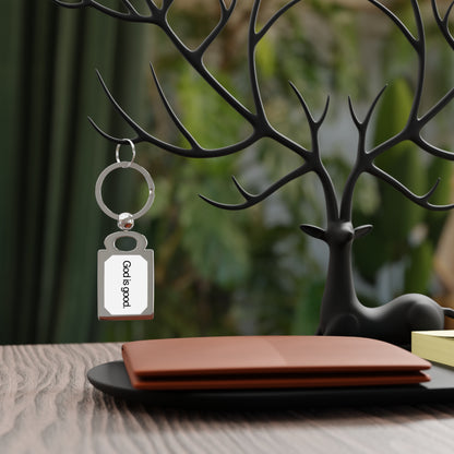 Rectangle Photo Keyring "God is good."  - Jason Wittrock