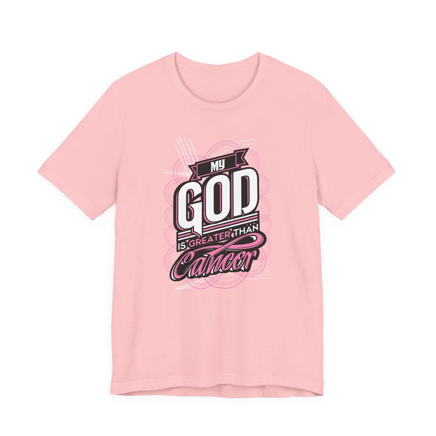 God is Greater than Cancer MAN UP - Premium Short Sleeve T-Shirt