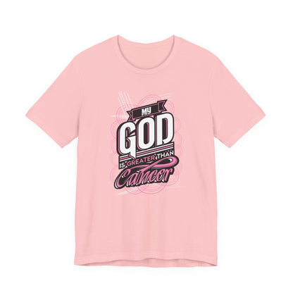 God is Greater than Cancer MAN UP - Premium Short Sleeve T-Shirt