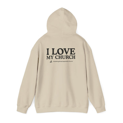ADULT - Basic Hoodie -  I Love My Church - BBA