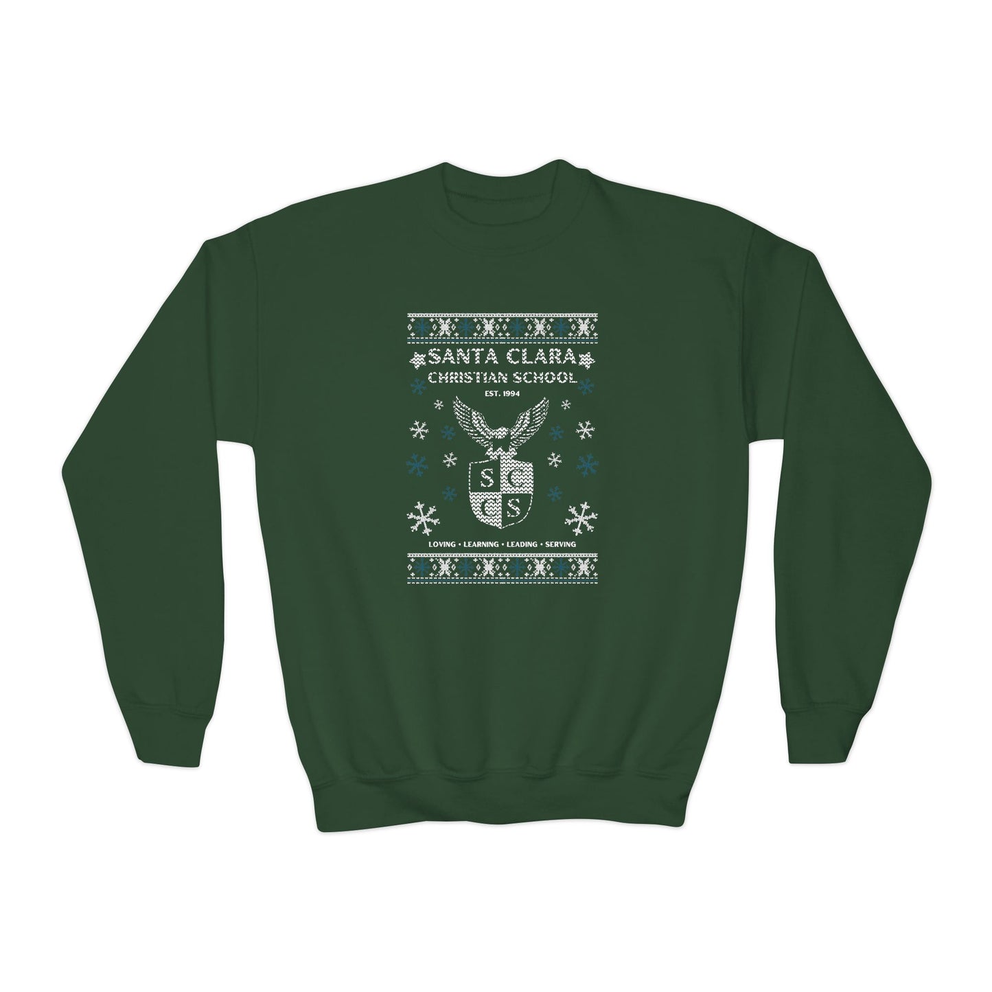 YOUTH - Christmas Crewneck Sweatshirt — Santa Clara