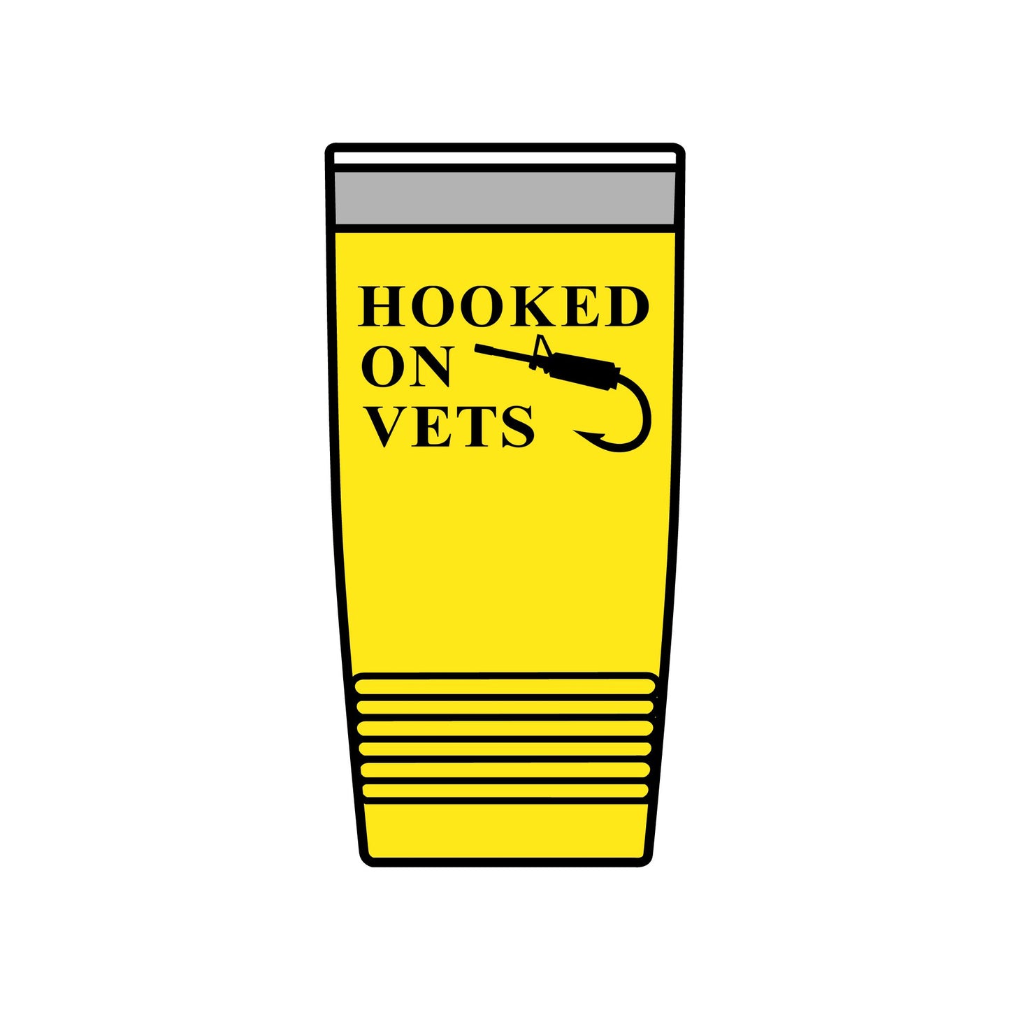 Hooked on Vets 20oz Insulated Tumbler — Veterinarian Lover Travel Mug