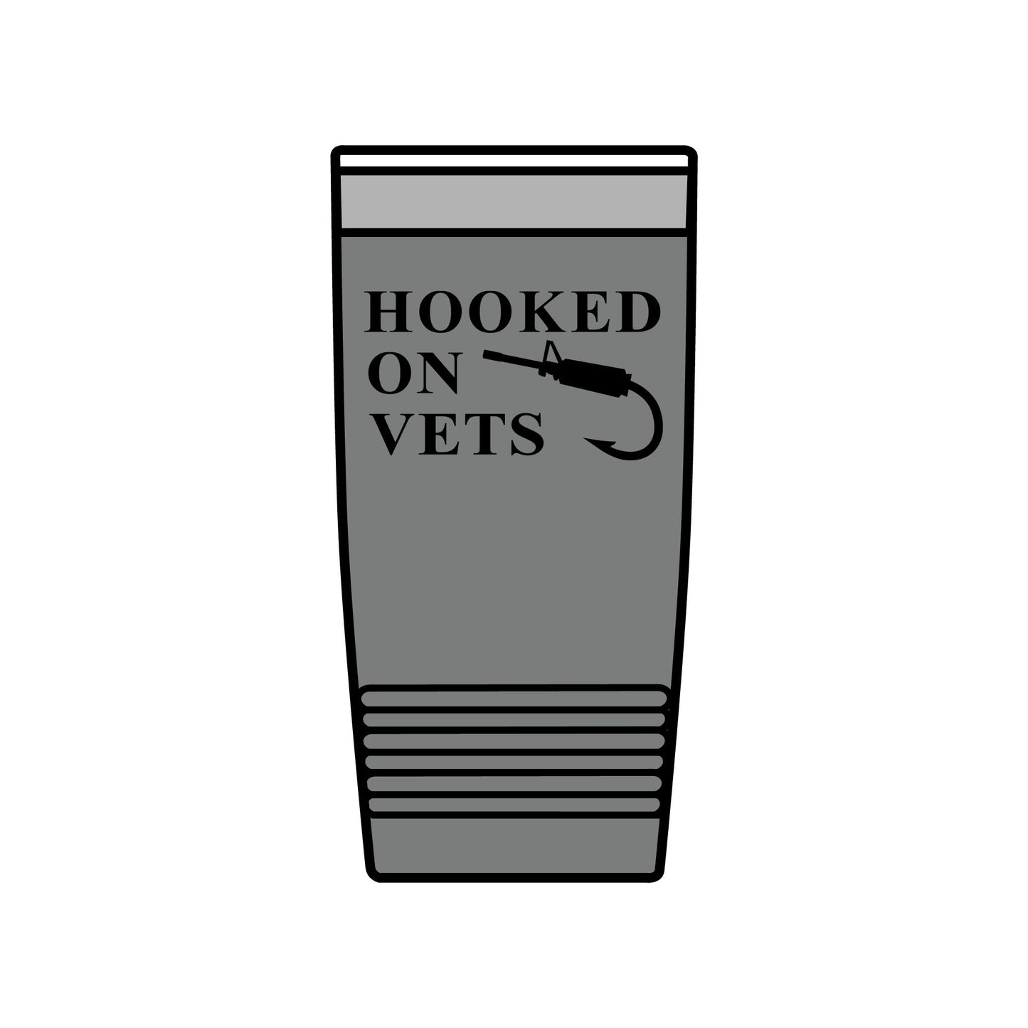 Hooked on Vets 20oz Insulated Tumbler — Veterinarian Lover Travel Mug