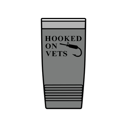 Hooked on Vets 20oz Insulated Tumbler — Veterinarian Lover Travel Mug