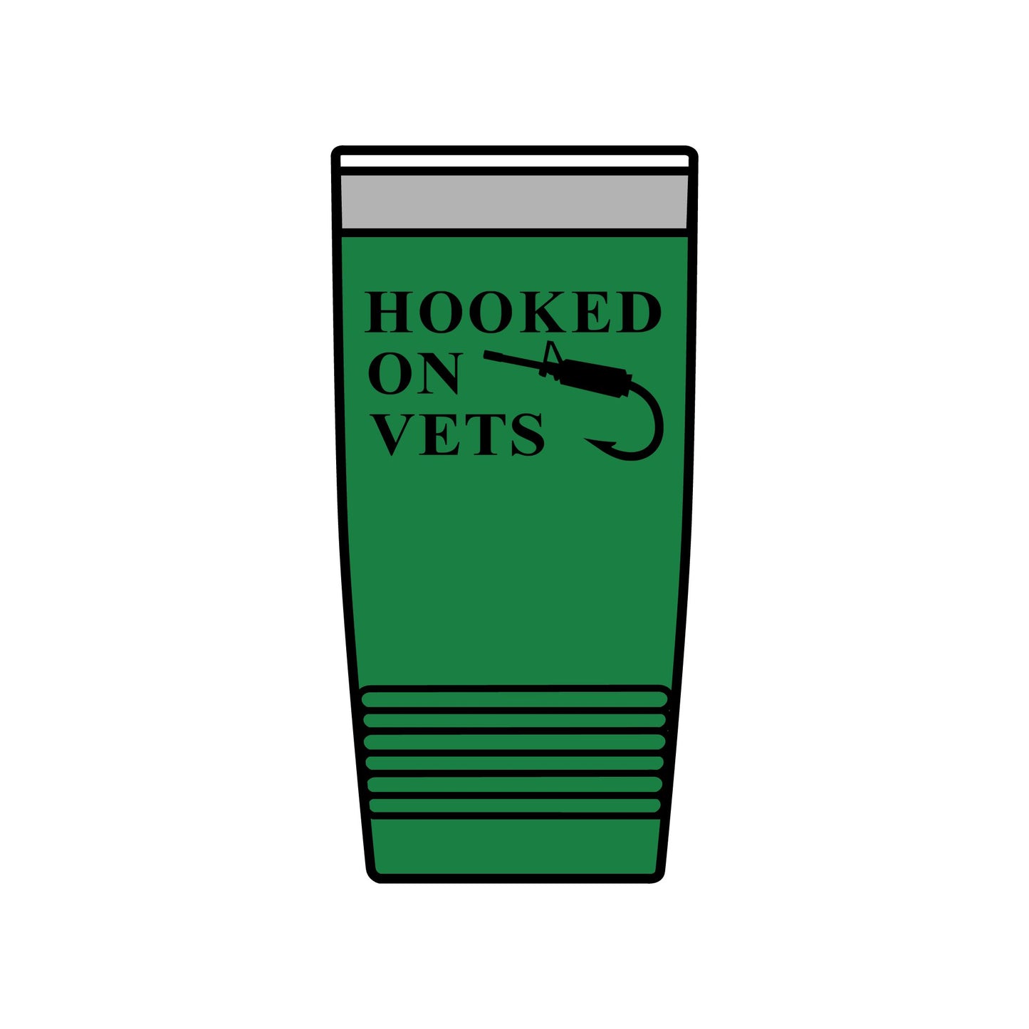 Hooked on Vets 20oz Insulated Tumbler — Veterinarian Lover Travel Mug