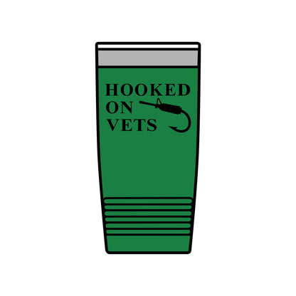 Hooked on Vets 20oz Insulated Tumbler — Veterinarian Lover Travel Mug