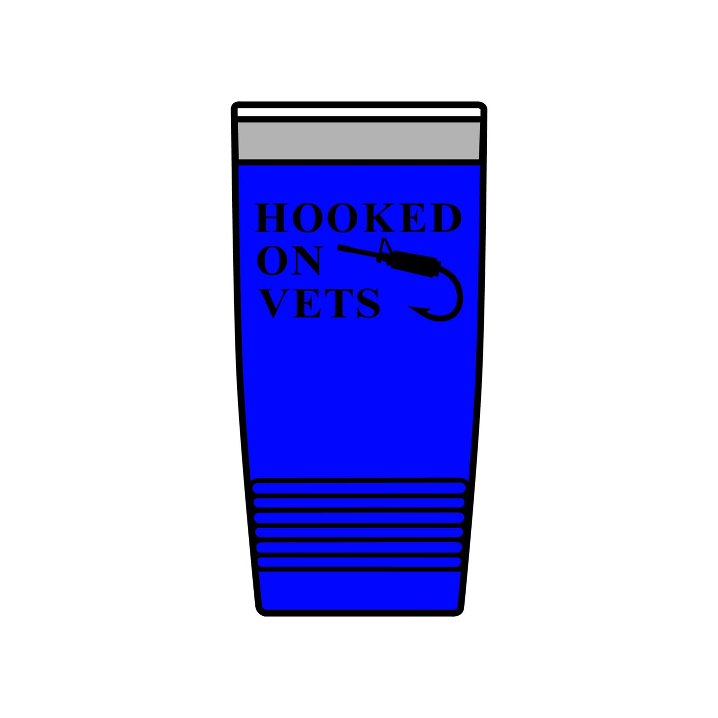 Hooked on Vets 20oz Insulated Tumbler — Veterinarian Lover Travel Mug