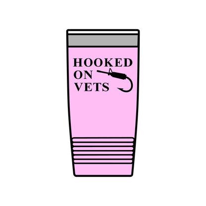 Hooked on Vets 20oz Insulated Tumbler — Veterinarian Lover Travel Mug