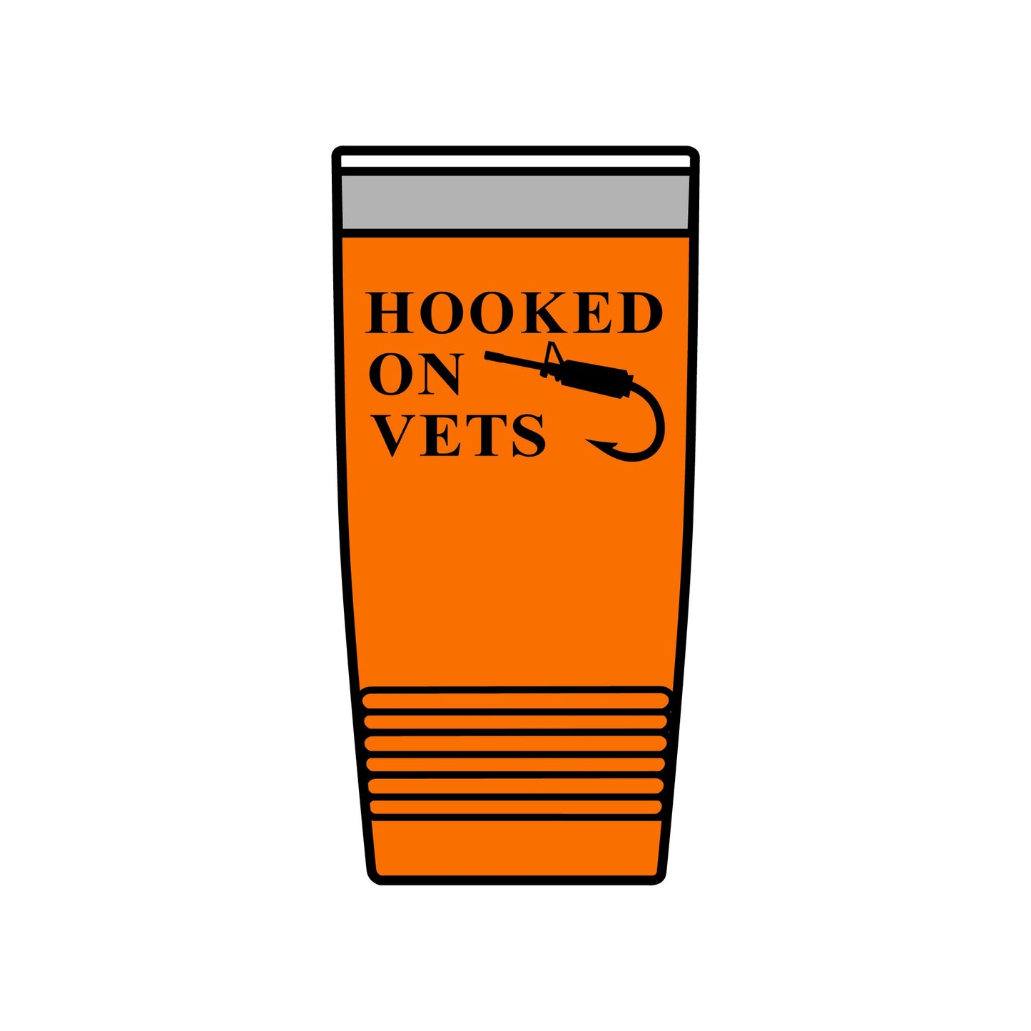 Hooked on Vets 20oz Insulated Tumbler — Veterinarian Lover Travel Mug