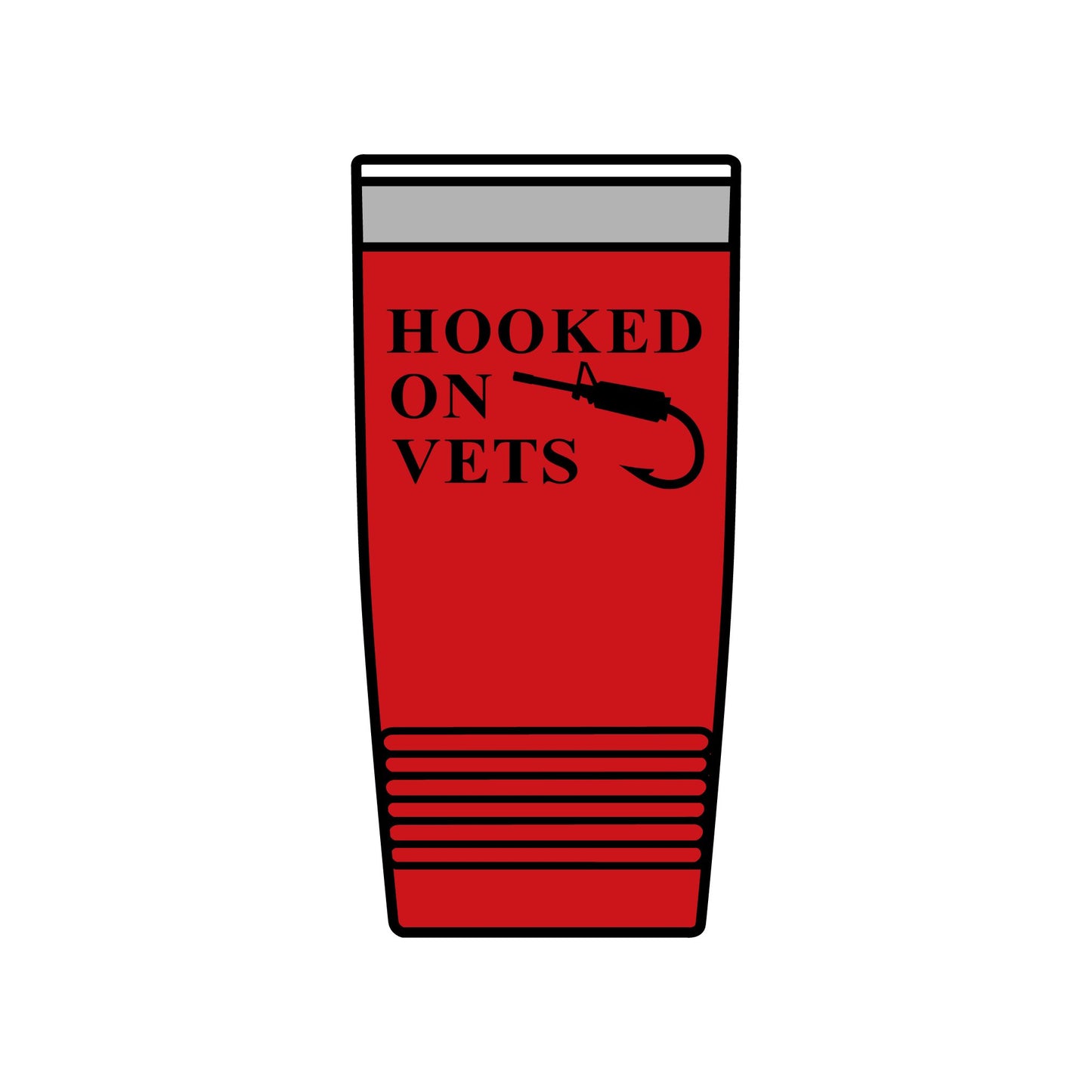 Hooked on Vets 20oz Insulated Tumbler — Veterinarian Lover Travel Mug