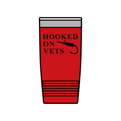 Hooked on Vets 20oz Insulated Tumbler — Veterinarian Lover Travel Mug