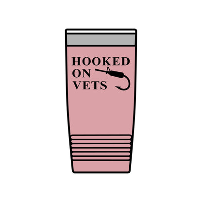 Hooked on Vets 20oz Insulated Tumbler — Veterinarian Lover Travel Mug