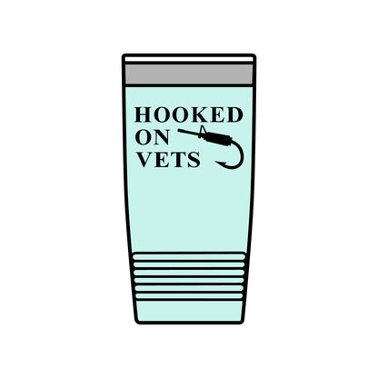 Hooked on Vets 20oz Insulated Tumbler — Veterinarian Lover Travel Mug