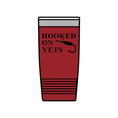 Hooked on Vets 20oz Insulated Tumbler — Veterinarian Lover Travel Mug