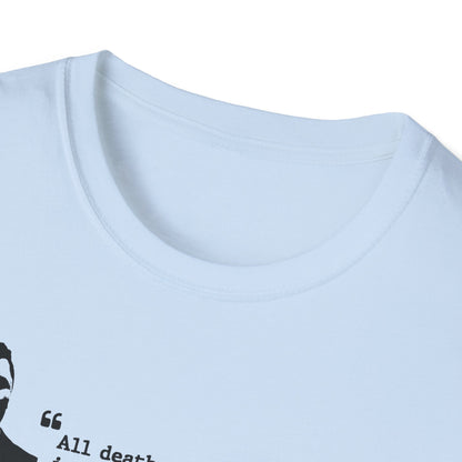 Charlie Kirk Memorial Shirt, All Death Can Do to the Believer Is Deliver Him to Jesus Shirt, Tribute Portrait Tee, Gildan Unisex