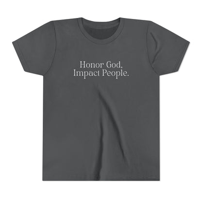 Youth - Premium T-shirt "Honor God, Impact People" - FAC Aurora