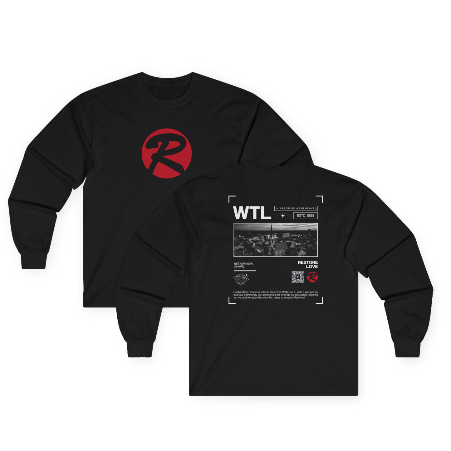 ADULT - Long Sleeve Tee WTL - Restoration Chapel