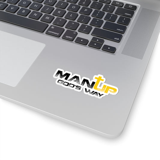 Custom Shaped Stickers - Man Up God's Way