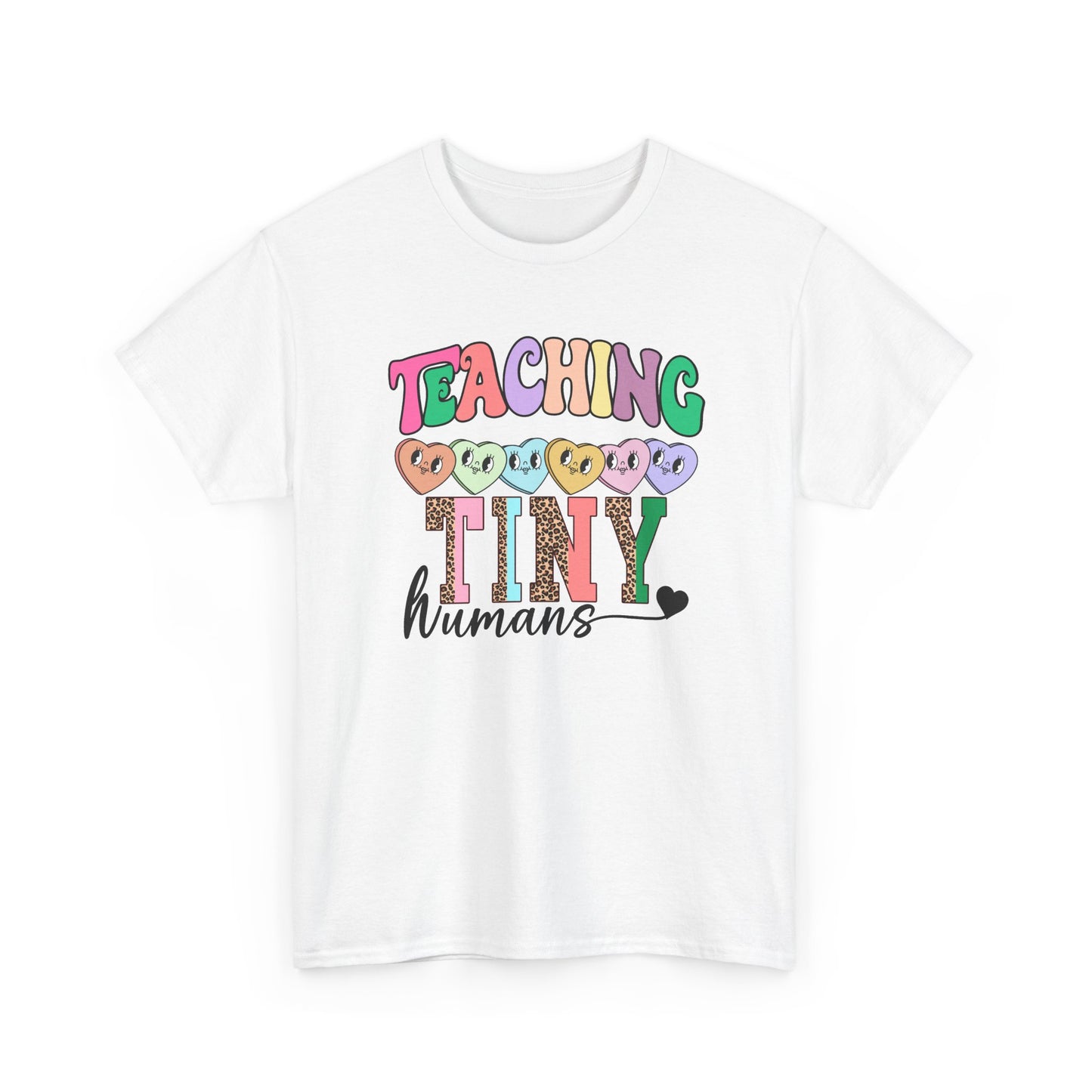 Teaching Tiny Humans T-Shirt - Cute Pastel Teacher Tee for Early Childhood Educators