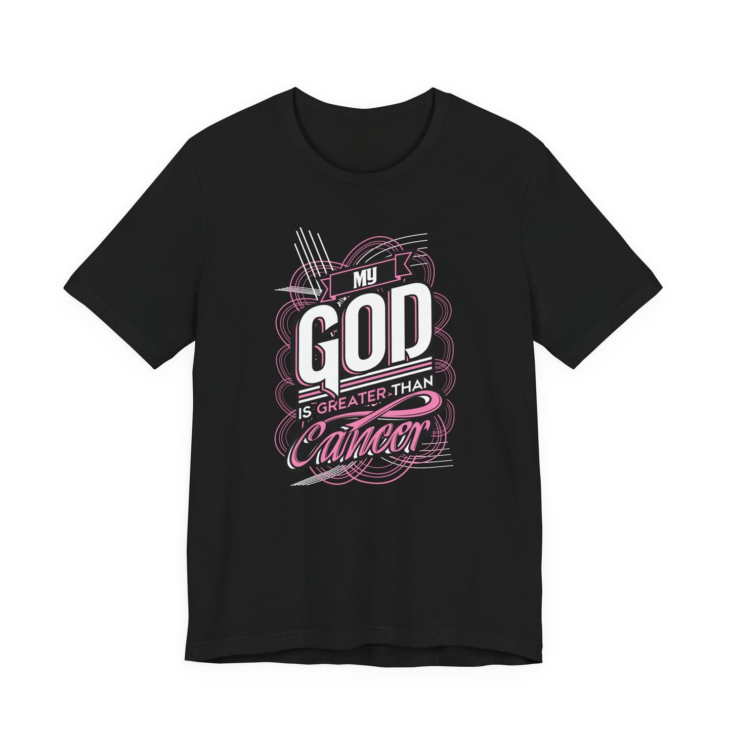 God is Greater than Cancer MAN UP - Premium Short Sleeve T-Shirt