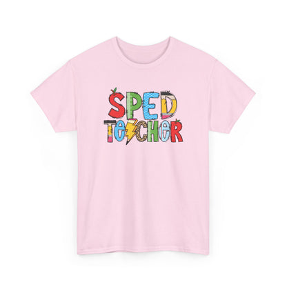 Sped Teacher Colorblock T-Shirt- Fun School Staff Gift