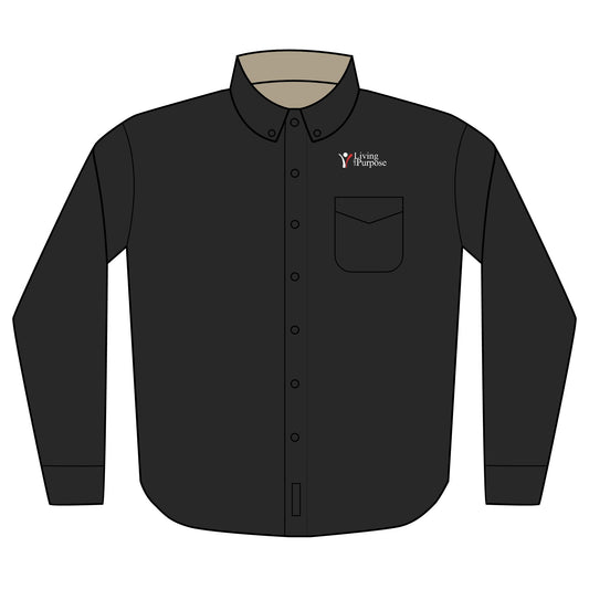 Adult - Embroidered Long Sleeve Button-Up Shirt - Living with Purpose