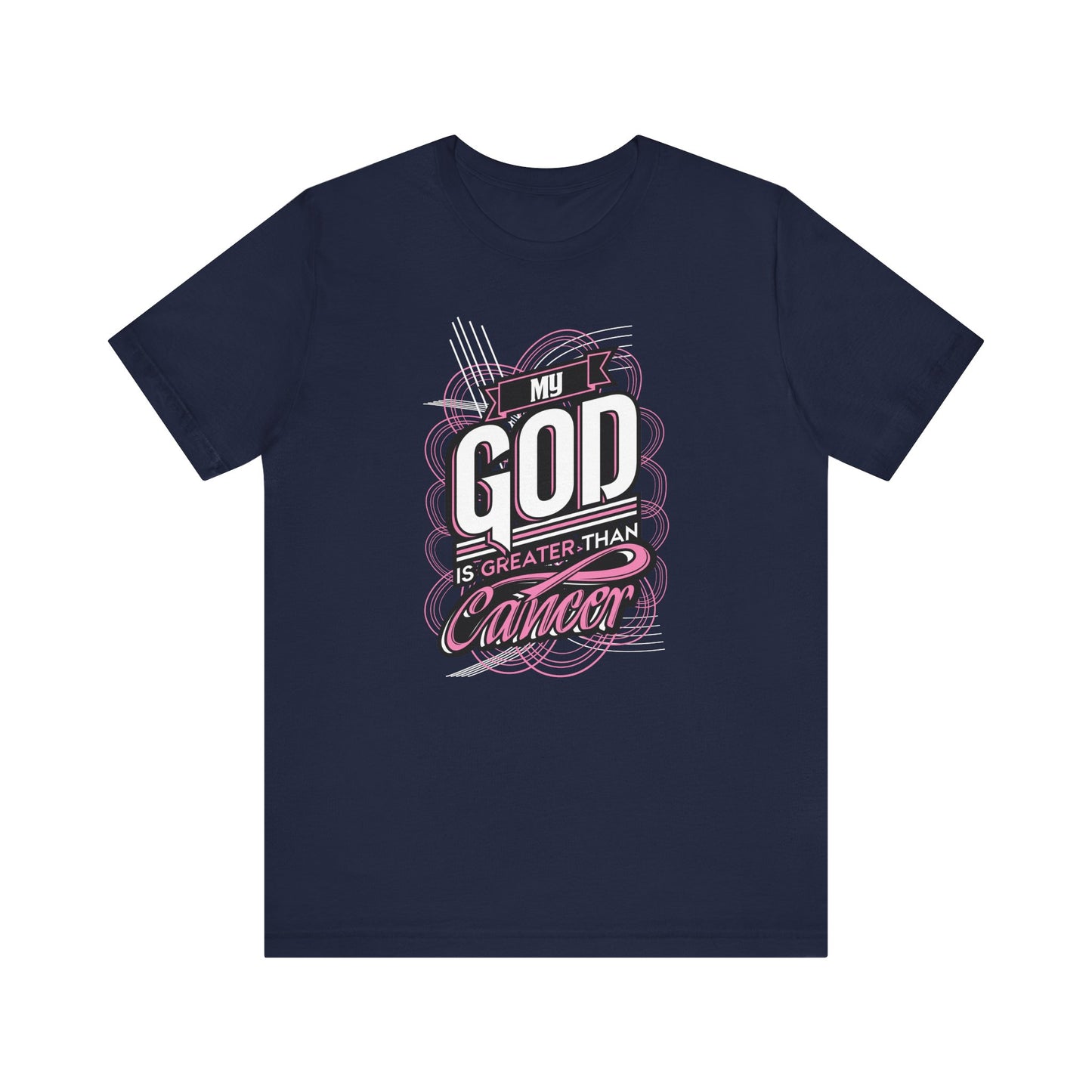 God is Greater than Cancer MAN UP - Premium Short Sleeve T-Shirt