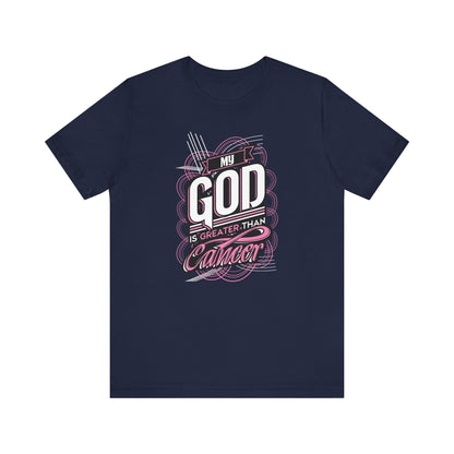 God is Greater than Cancer MAN UP - Premium Short Sleeve T-Shirt