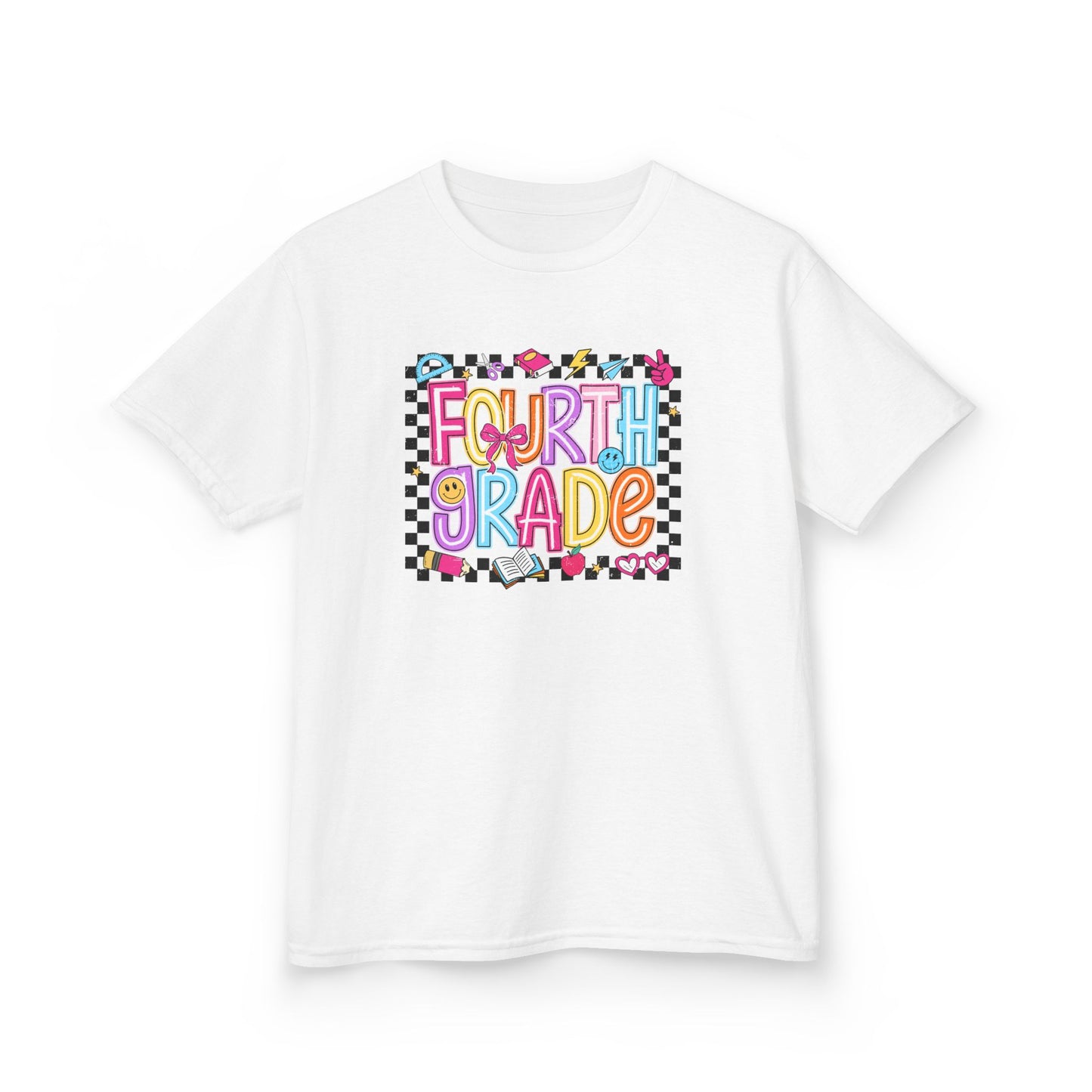 Girls - Fourth Grade Kids T‑Shirt - Colorful Back-to-School Tee