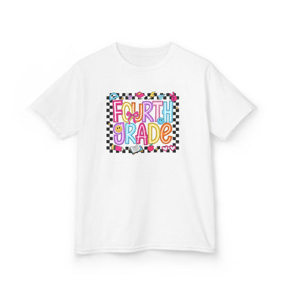 Girls - Fourth Grade Kids T‑Shirt - Colorful Back-to-School Tee
