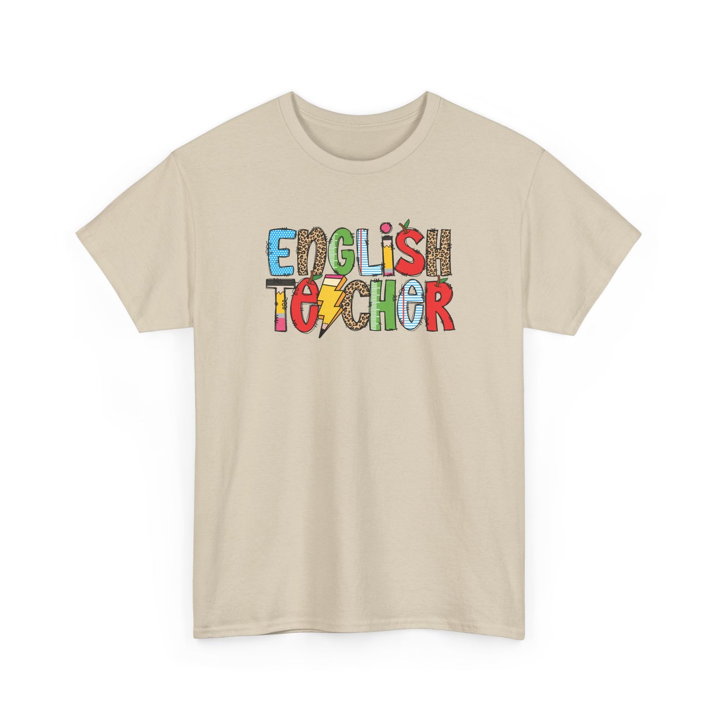 English Teacher Colorblock T-Shirt- Fun School Staff Gift