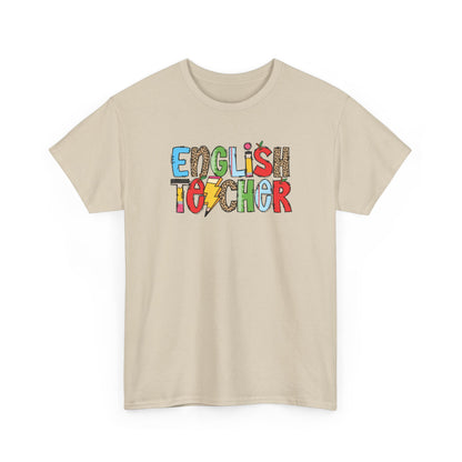 English Teacher Colorblock T-Shirt- Fun School Staff Gift