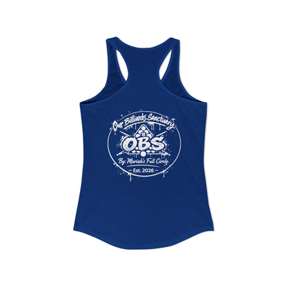 Women's Ideal Racerback Tank - Mariahs Full Circle Black & white
