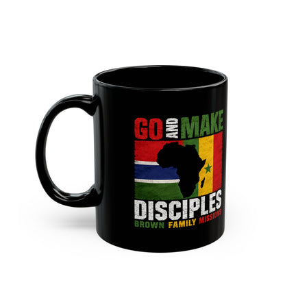 Go and Make Disciples Black Mug - Brown Family Missions