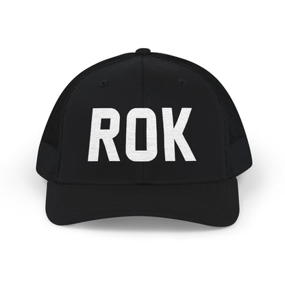 Black and White Trucker Cap - ROK Global