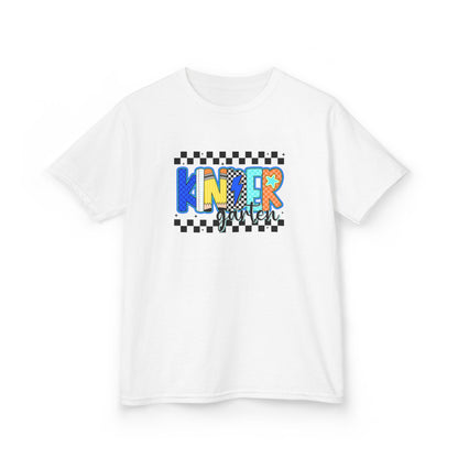 Youth Tee - "KinderGarden Grade" Colorful Checkerboard Back-to-School Shirt