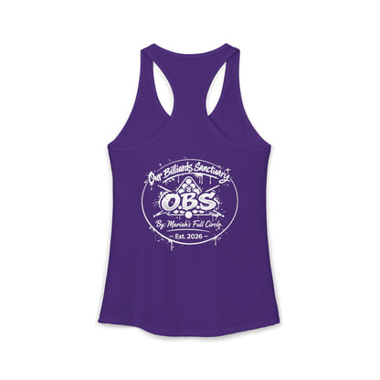 Women's Ideal Racerback Tank - Mariahs Full Circle Black & white