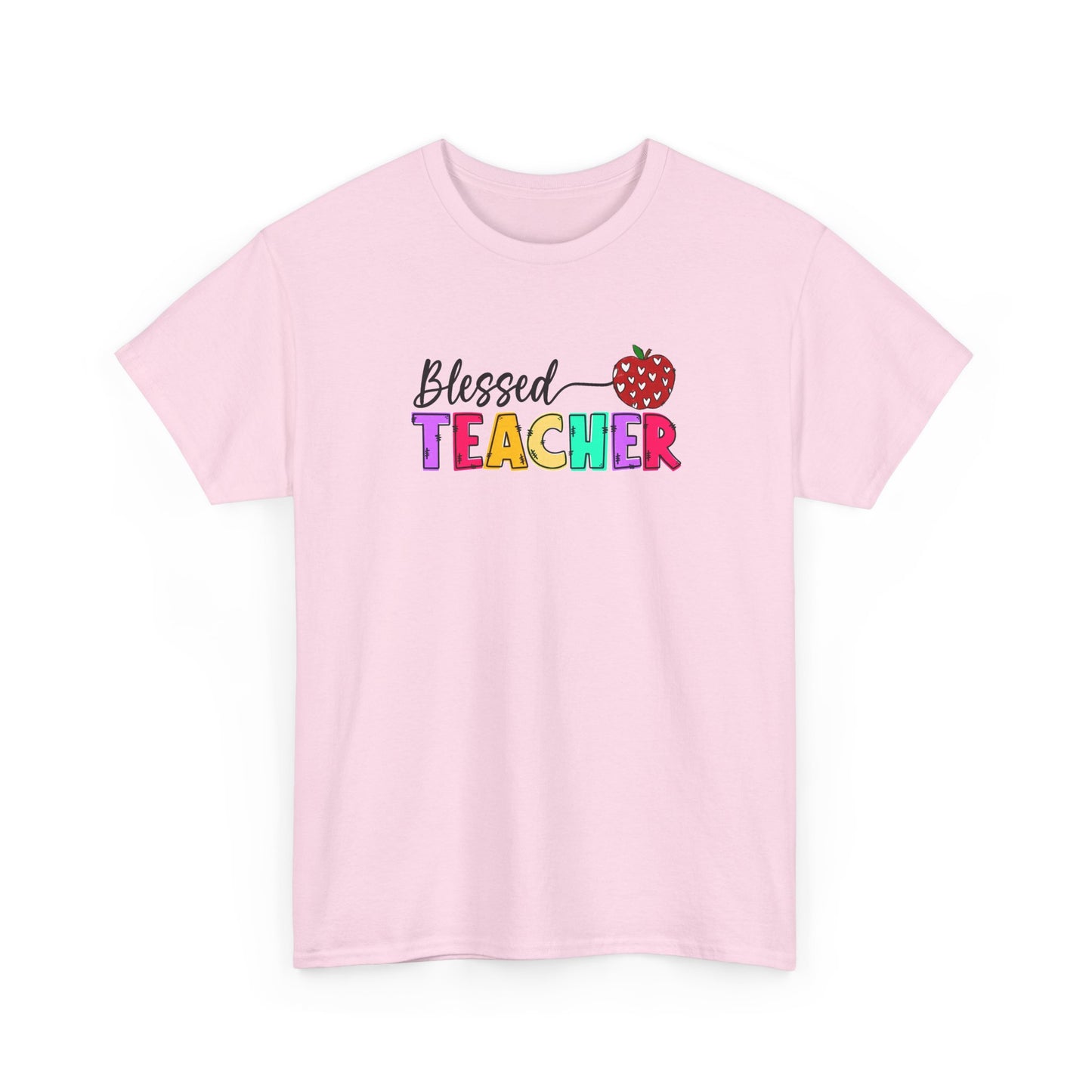 Blessed Teacher T-Shirt - Colorful Apple Teacher Appreciation Tee