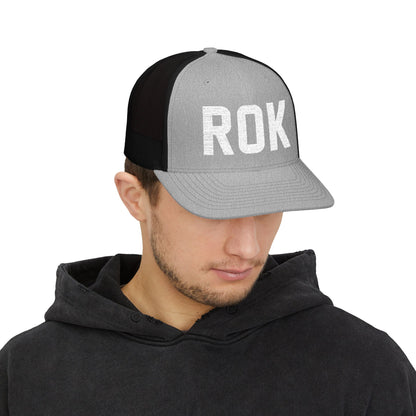 Black and White Trucker Cap - ROK Global