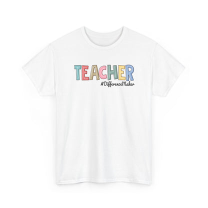 Teacher Difference Maker T-Shirt – Colorful School Appreciation Tee